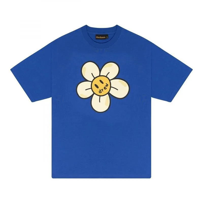 Drew-House-Blue-Flower-T-Shirt.jpg.webp Drew House Blue Flower T-Shirt - Image 1