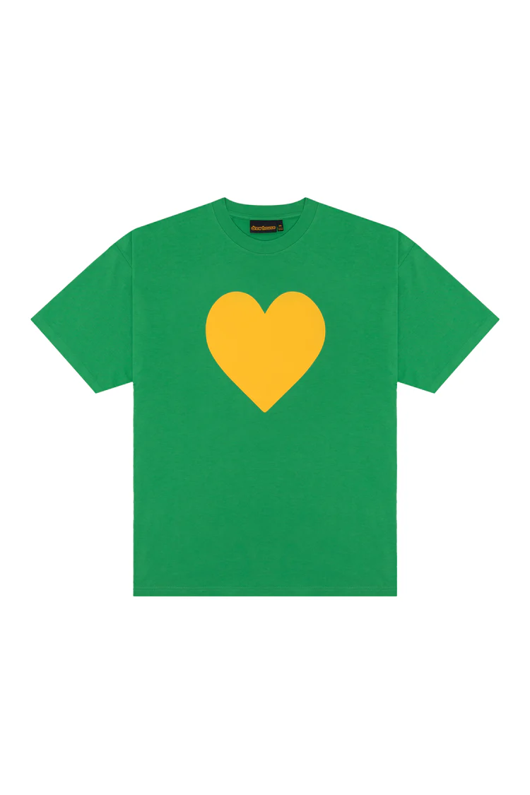 Drew-House-Love-Green-T-Shirt.webp Drew House Love Green T-Shirt - Image 1