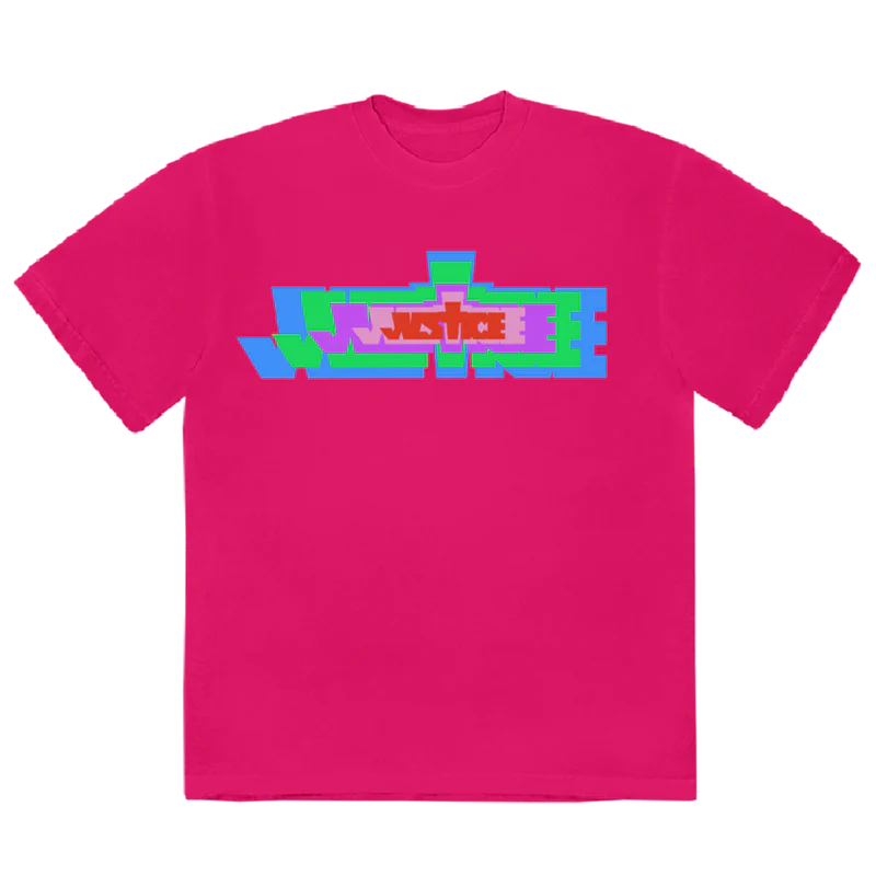 JusticePinkLogoTee.webp Justin Bieber Justice Pink T-Shirt - Image 1