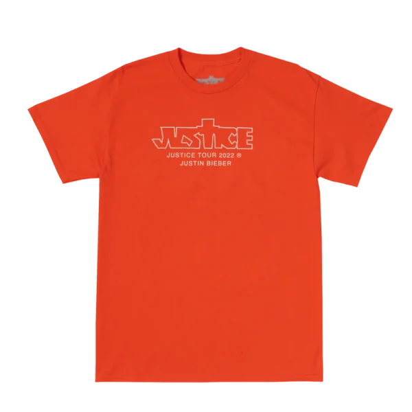Justin Bieber Justice Tour Orange T-Shirt